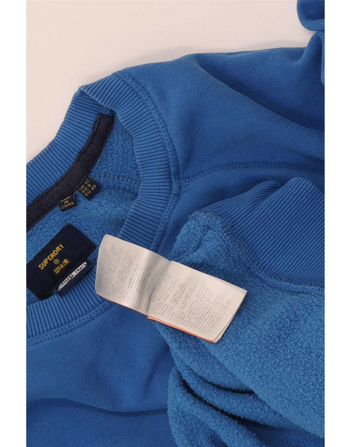 Damski sweter oversize Superdry UK 12, średni niebieski, bawełniany
