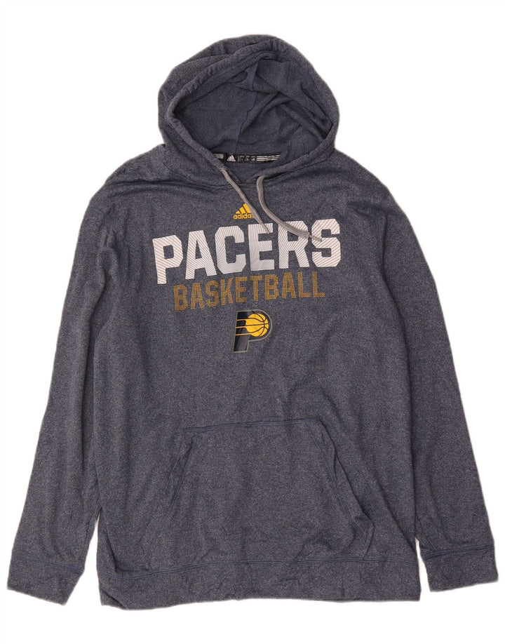 Adidas Męska bluza z kapturem Packers Graphic, duża niebieska, poliestrowa