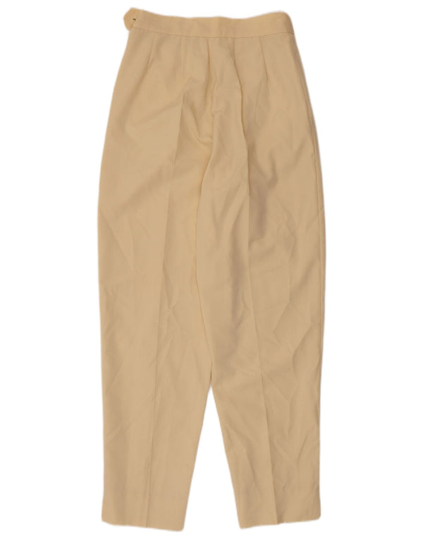 Damskie spodnie typu casual z wysokim stanem Swish IT 42 Medium W26 L28 Beżowe