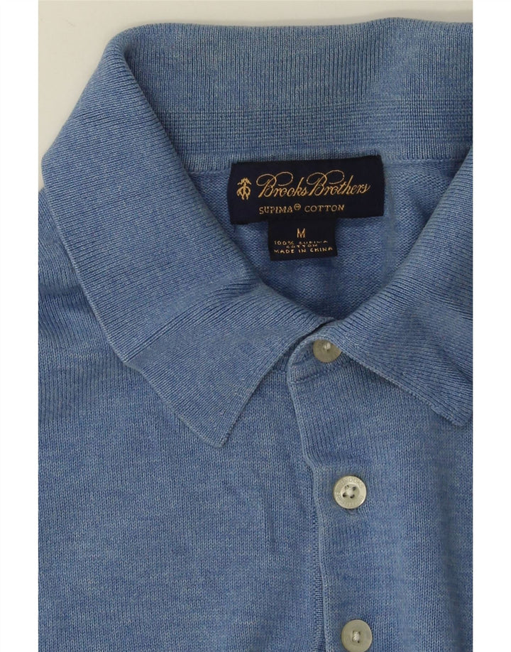 Męska koszulka polo Brooks Brothers, średnia niebieska, bawełniana