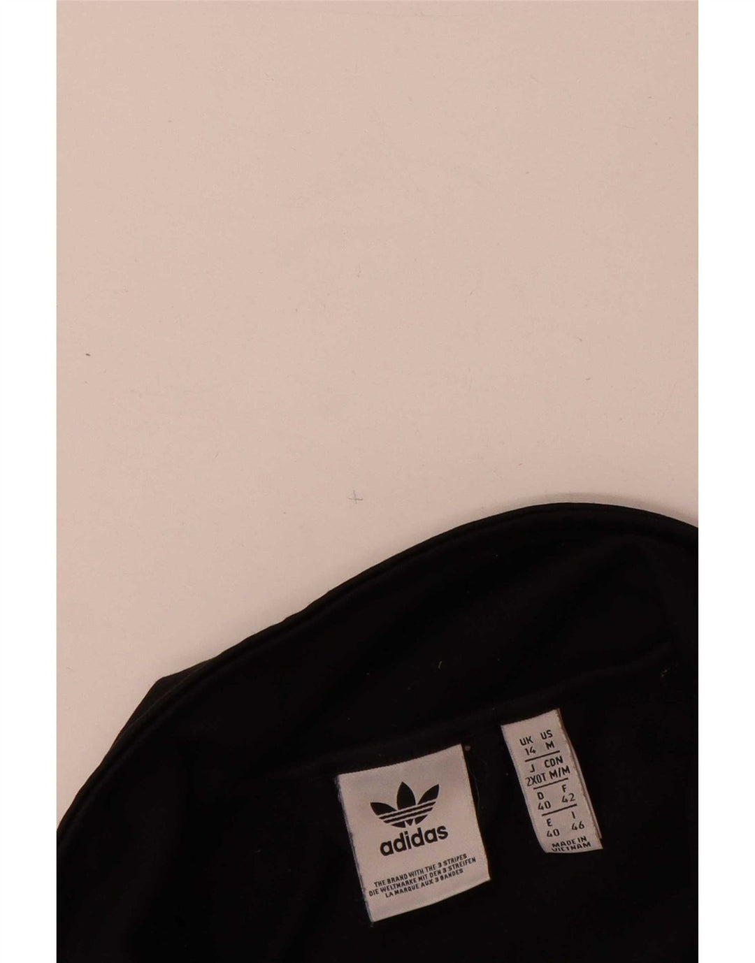 Damska kurtka dresowa Adidas UK 14, średnia czarna, poliester z blokami kolorów