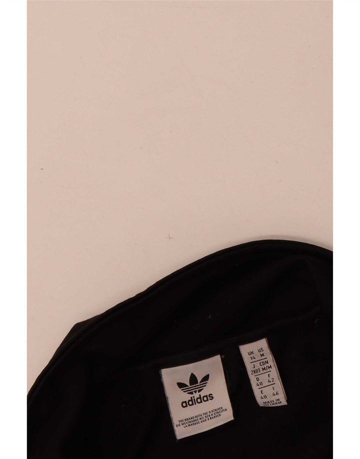 Damska kurtka dresowa Adidas UK 14, średnia czarna, poliester z blokami kolorów