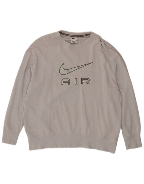 Damska bluza z grafiką Nike, UK 14, średnia szara bawełna