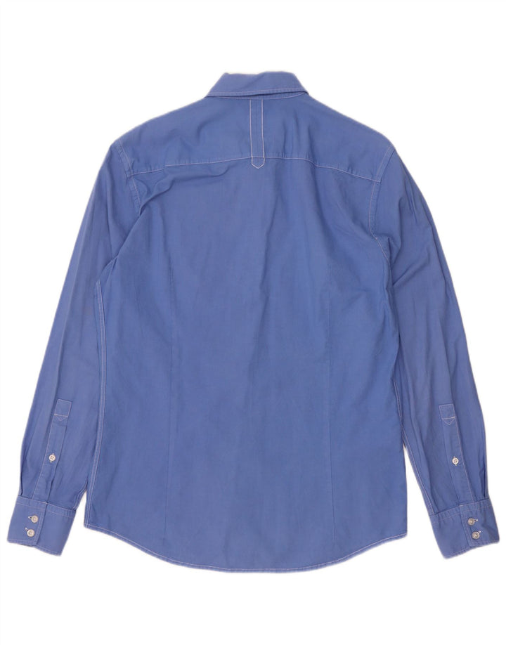 Męska koszula slim fit Hugo Boss, duża, niebieska, bawełniana