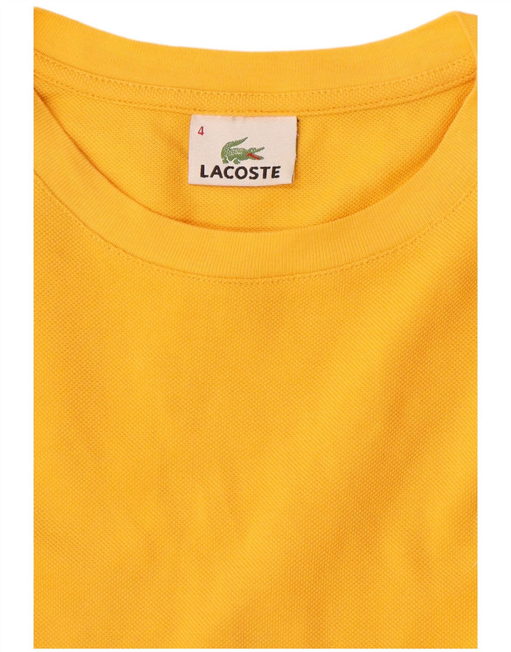 T-shirt męski Lacoste, rozmiar 4, średni żółty, bawełniany