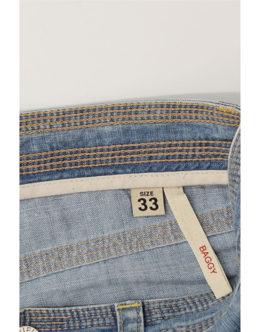 Męskie spodenki jeansowe Rifle Baggy W33 Średnioniebieskie, bawełniane