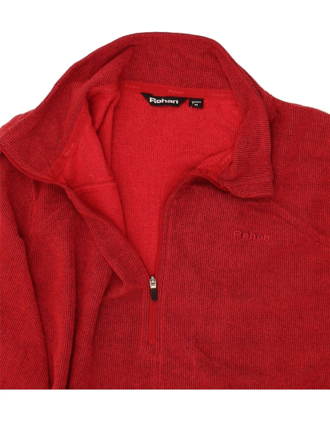 ROHAN Womens Full Zip Fleece Jumper UK 14 Medium Red Polyester Vintage Rohan and Second-Hand Rohan from Messina Hembry 