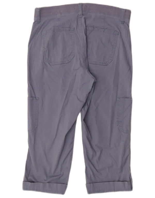 Damskie spodnie Capri Lee ze średnim stanem i luźnym krojem US 8 Medium W32 L21 Niebieskie