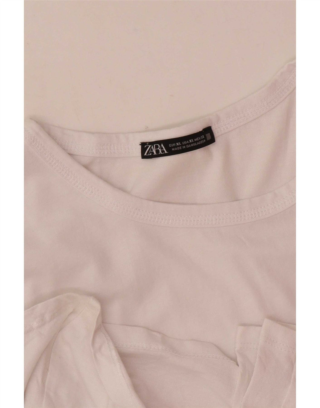 Damski top z długim rękawem Zara UK 18 XL, biały