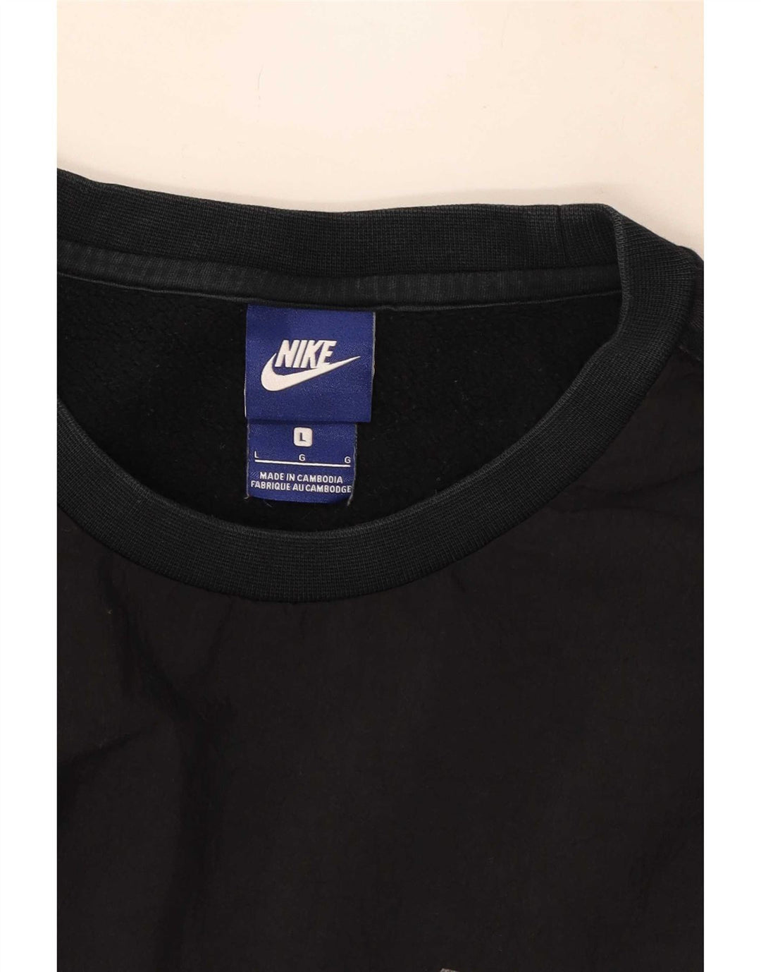 Męski sweter z grafiką Nike, duży, czarny, bawełniany