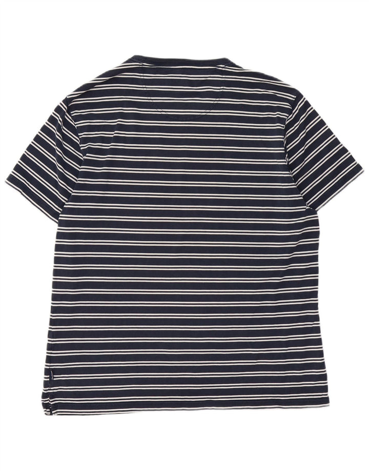 T-shirt męski Barbour, duży, bawełniany w granatowe paski