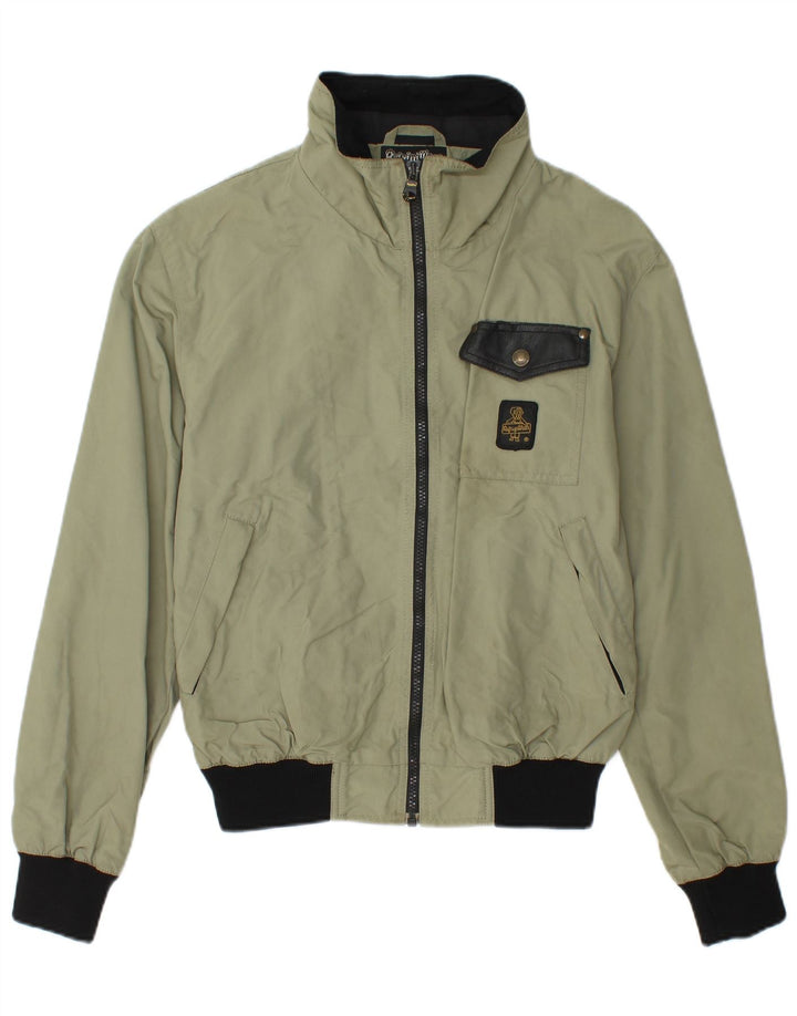 REFRIGIWEAR Męska kurtka przeciwdeszczowa UK 36 Small Green Colorblock Poliamid