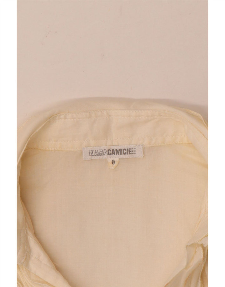 Damska bluzka koszulowa oversize z rękawem 3/4 Naracamicie US 0 XS Off White