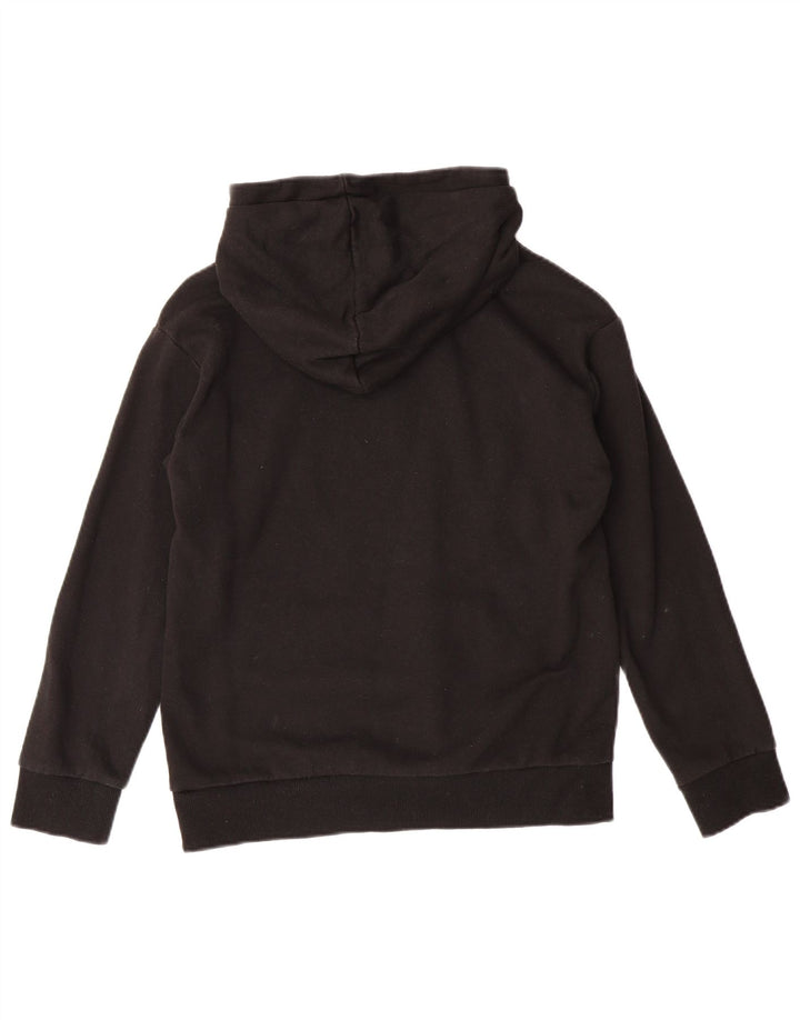 PUMA Boys Graphic Hoodie Jumper 10-11 Years Medium Black
