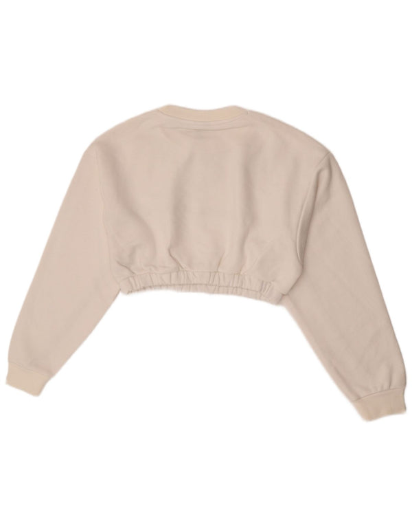 Damska bluza Adidas Crop Graphic Jumper UK 8 Small White Colorblock