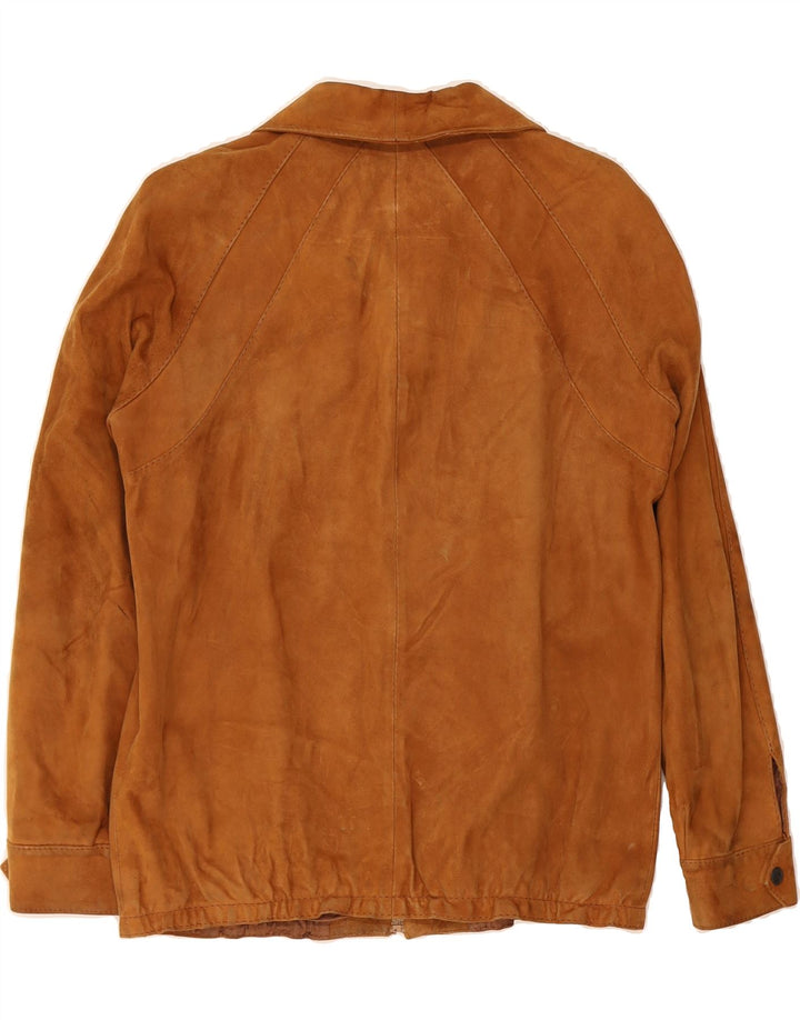 VINTAGE Mens Suede Jacket IT 48 Medium Brown Vintage Vintage and Second-Hand Vintage from Messina Hembry 