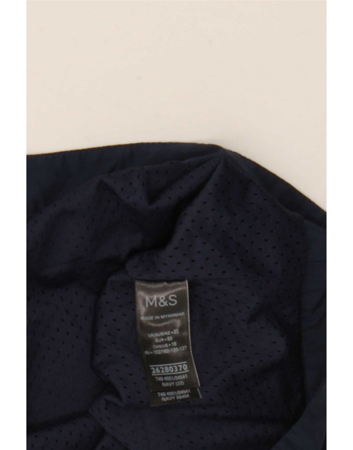 Damska kurtka parka z kapturem Marks & Spencer UK 22 3XL Granatowy poliester
