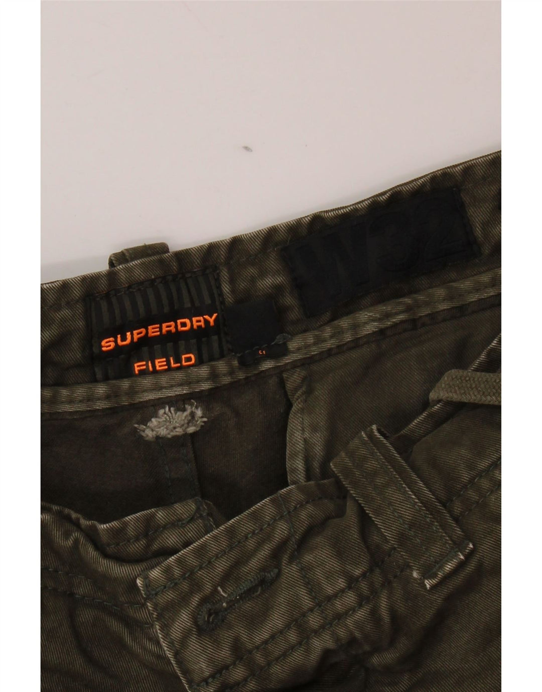 Męskie spodenki cargo SUPERDRY W32, średnia bawełna khaki