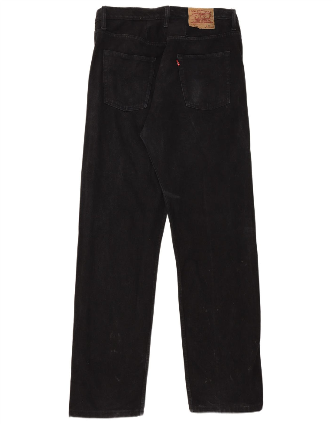 Męskie dżinsy Levi's 501 Straight W38 L32 Czarna bawełna