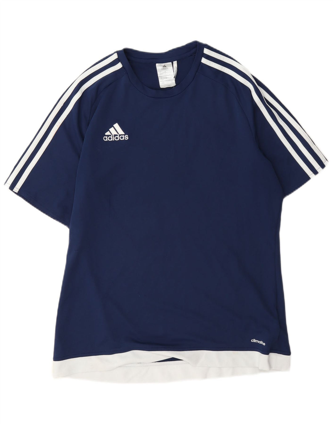 Męska koszulka Adidas Climalite Top, średnia, granatowa, poliester z blokami kolorów