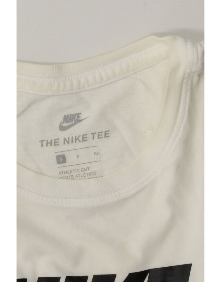 Męski T-shirt Nike o sportowym kroju z grafiką, mały, biały