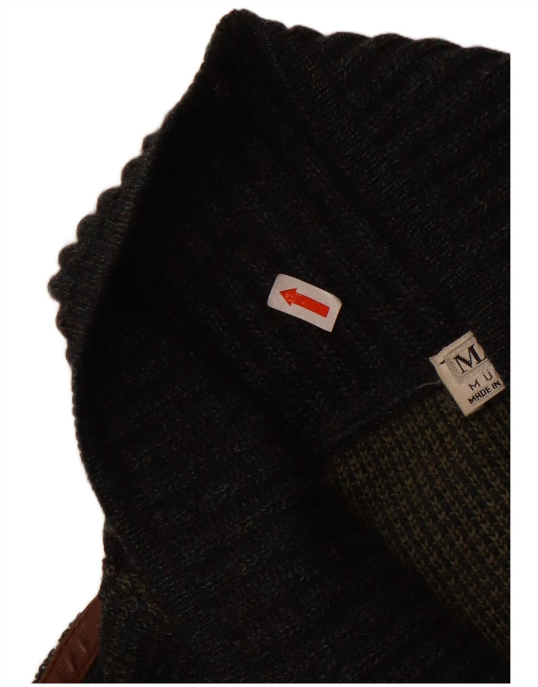 Marz Męski sweter rozpinany z podwójnymi piersiami EU 52, duża, szara, nakrapiana wełna