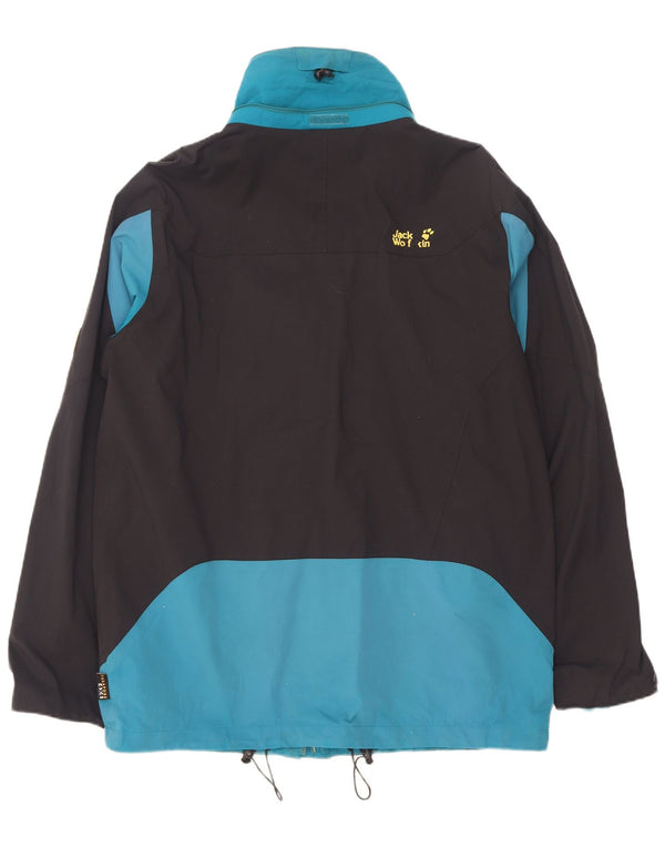 Męska kurtka przeciwdeszczowa Jack Wolfskin UK 44/46 XL Niebieski poliamid z blokami kolorów