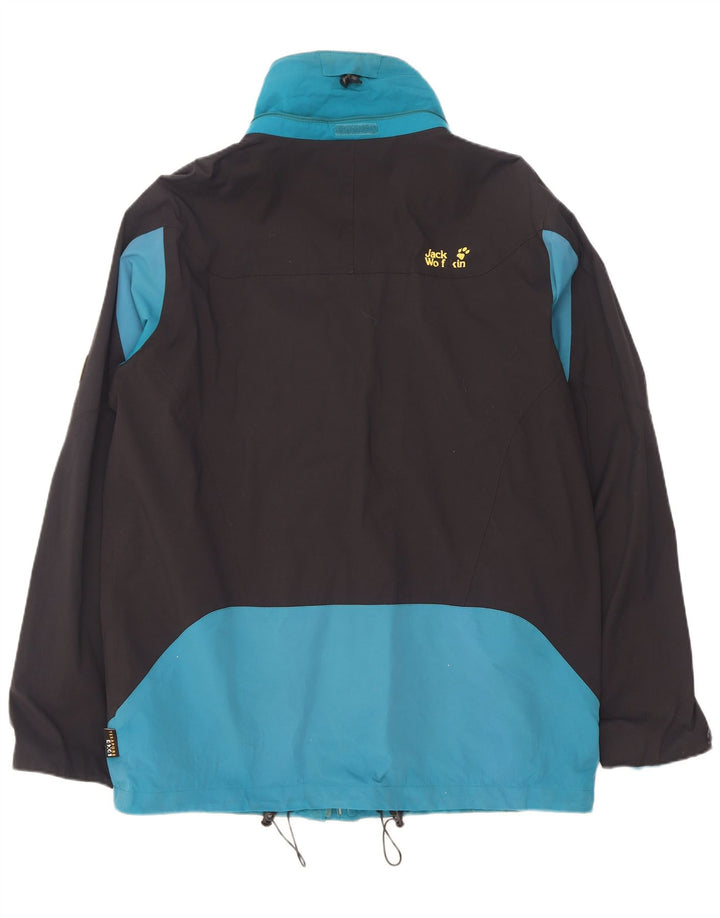 Męska kurtka przeciwdeszczowa Jack Wolfskin UK 44/46 XL Niebieski poliamid z blokami kolorów