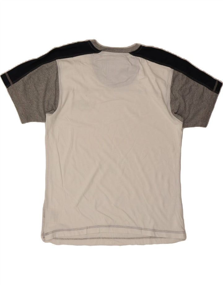 CHAMPION Mens T-Shirt Medium White Colourblock Cotton Vintage Champion and Second-Hand Champion from Messina Hembry 