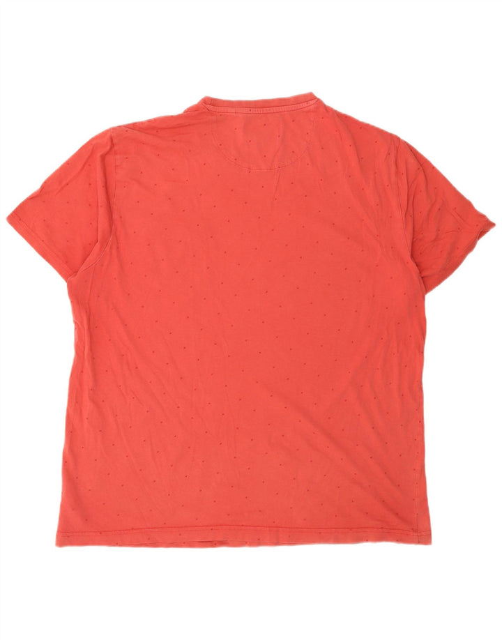 T-shirt męski z motywem pingwina, XL, bawełniany w czerwone cętki