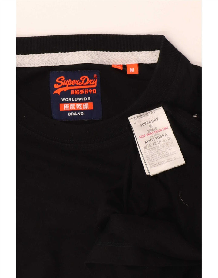 T-shirt męski Superdry, bawełniany, średni czarny