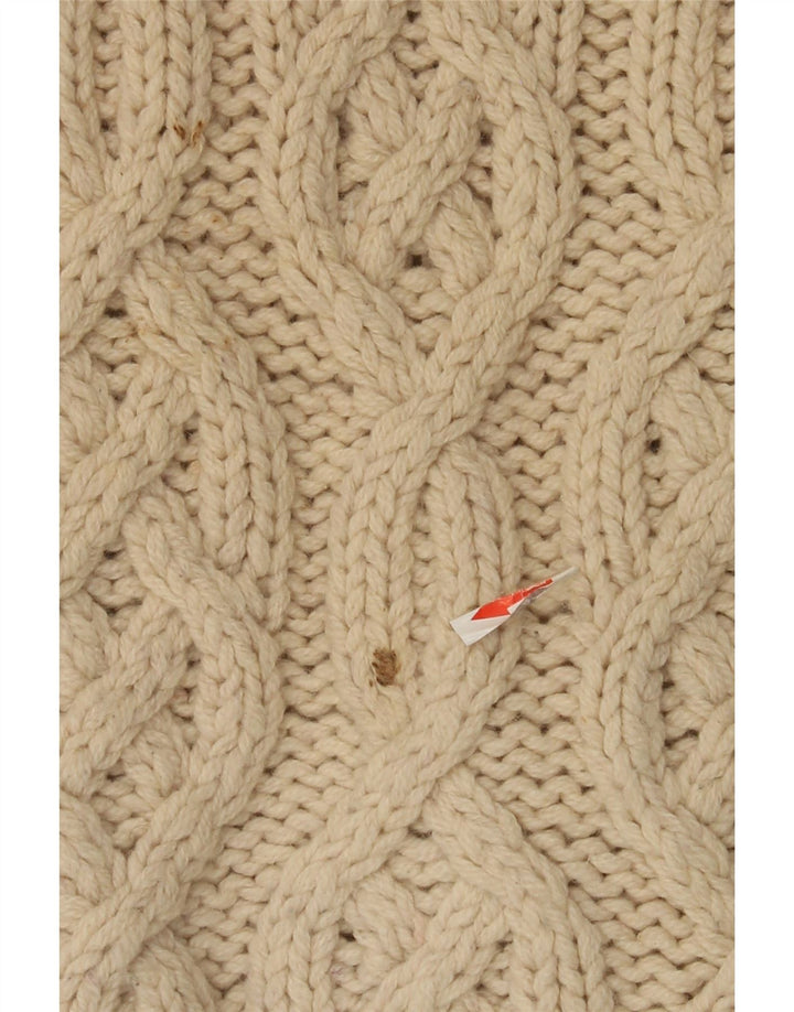 Timberland Męski sweter zapinany na guziki, duży, z białej wełny