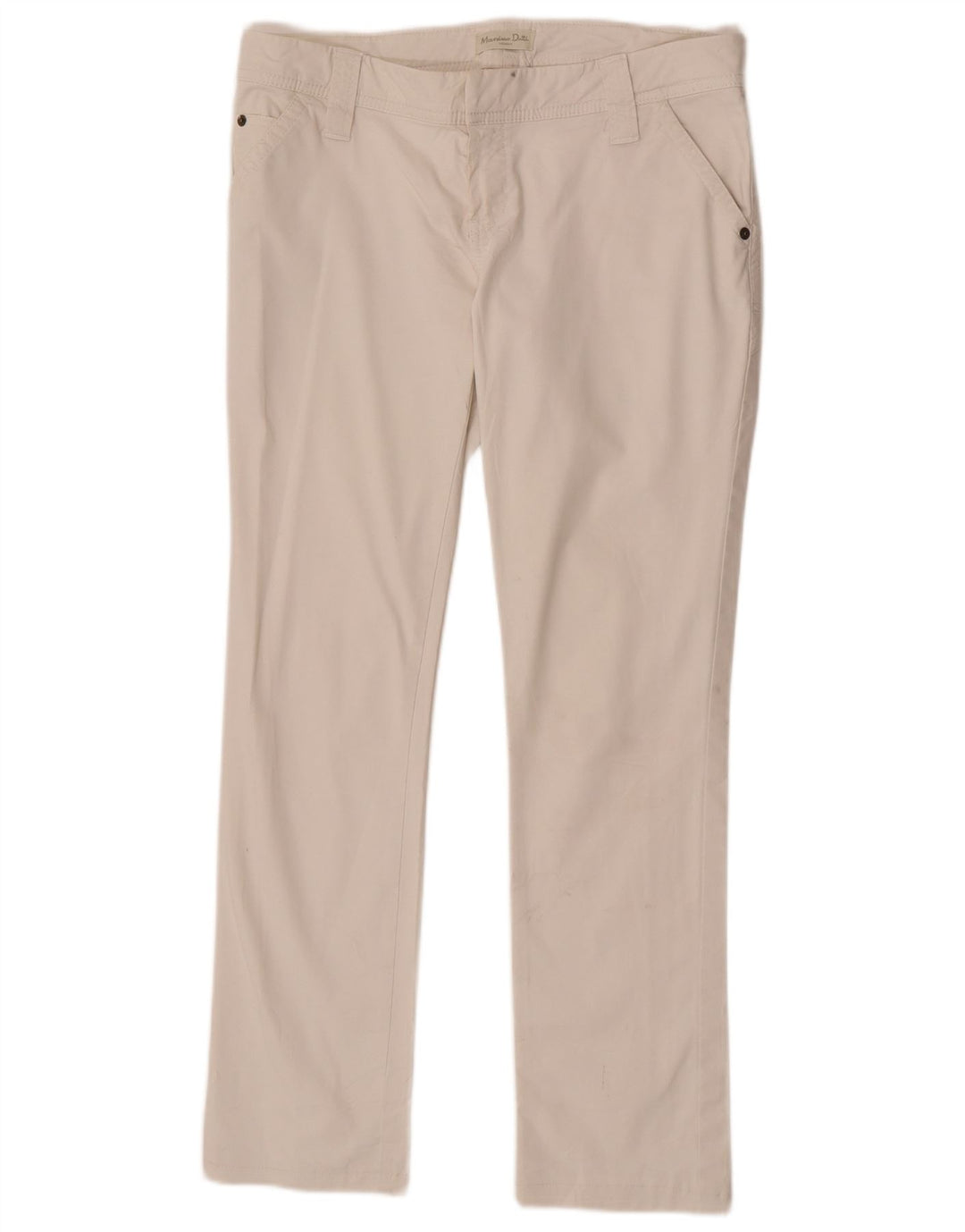 Spodnie damskie Massimo Dutti Slim Chino W32 L29 Białe
