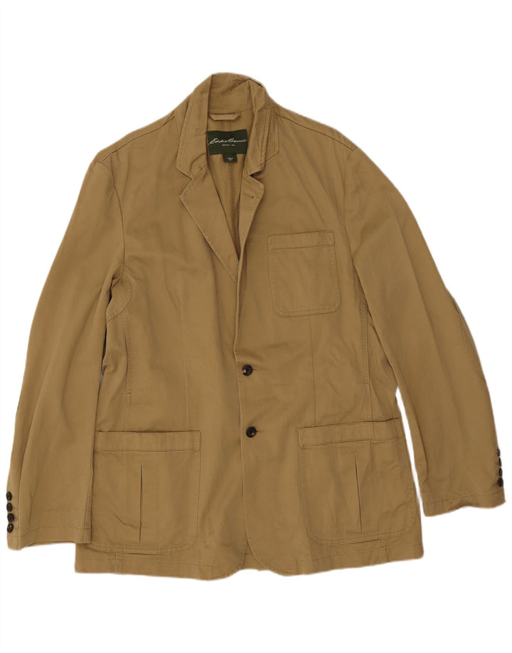 Męska marynarka zapinana na 2 guziki Eddie Bauer UK 42 XL, bawełna khaki