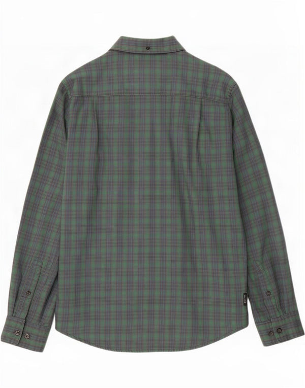 Męska koszulka Nike Dri Fit, bawełniana, w średnią zieloną kratkę