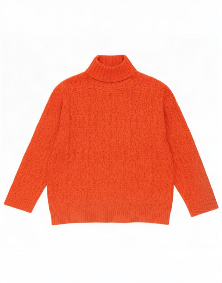 Marks & Spencer Damski sweter z golfem UK 10, mały, pomarańczowy