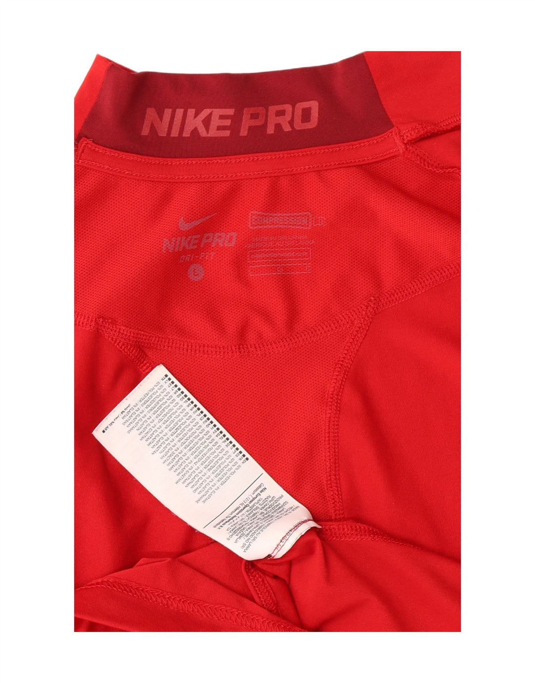 NIKE Womens Dri Fit Top Long Sleeve UK 14 Large Red Polyester