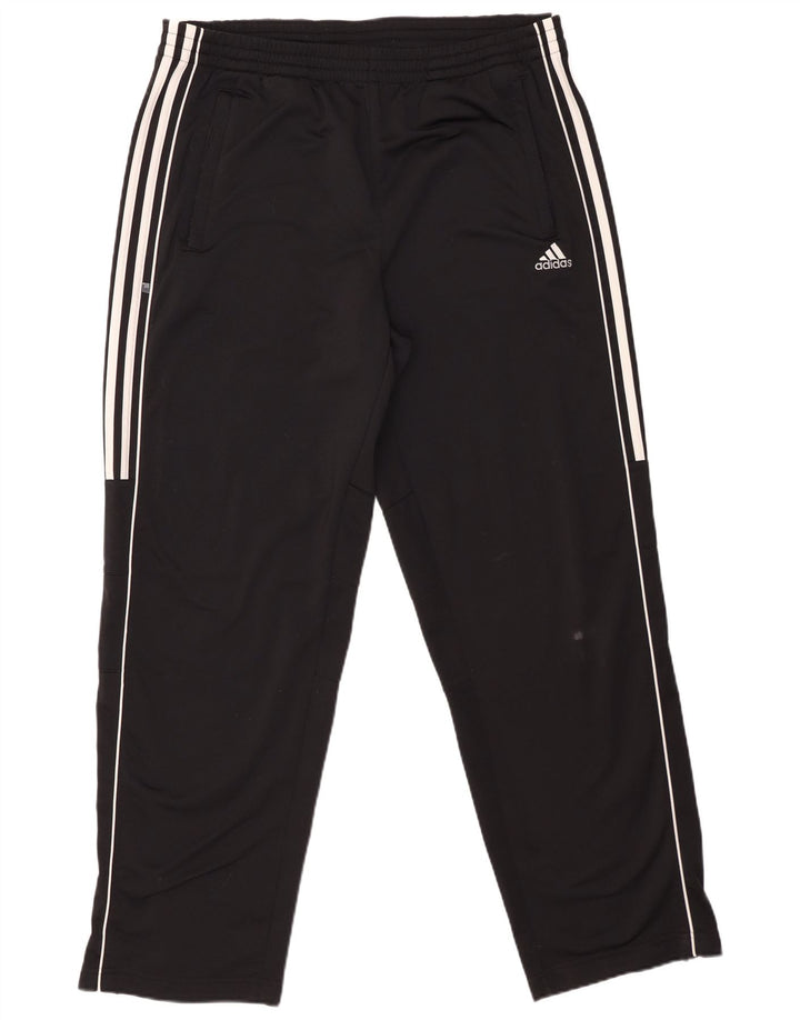 Męskie spodnie dresowe Adidas, duże, czarne, poliestrowe