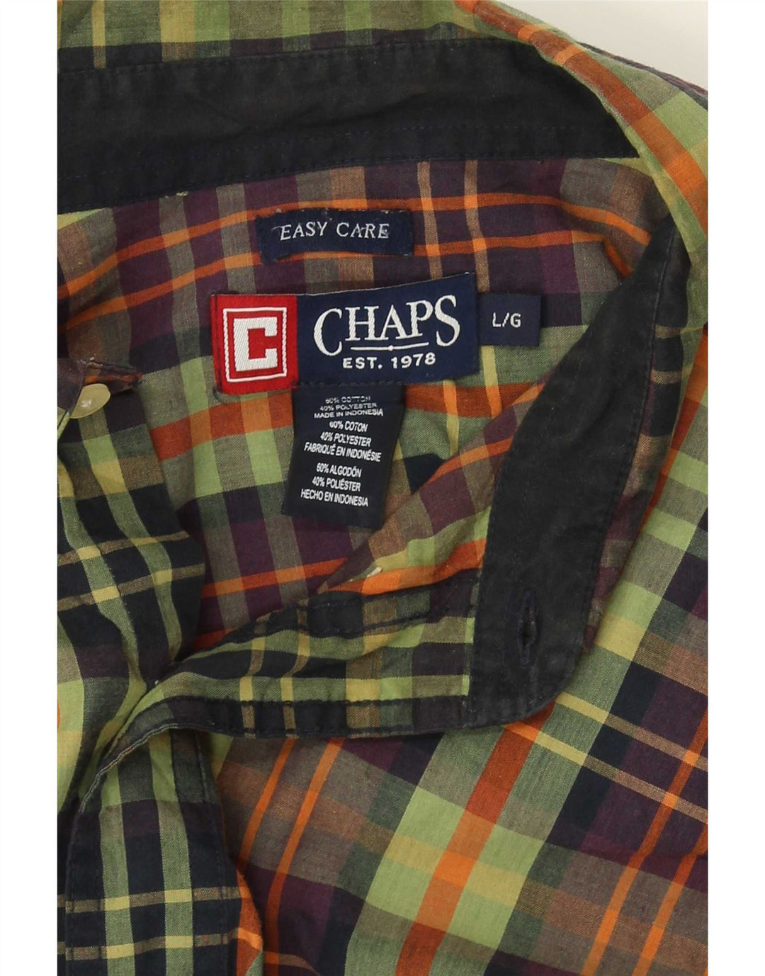 Koszula męska Chaps Easy Care, duża, bawełniana w zieloną kratkę
