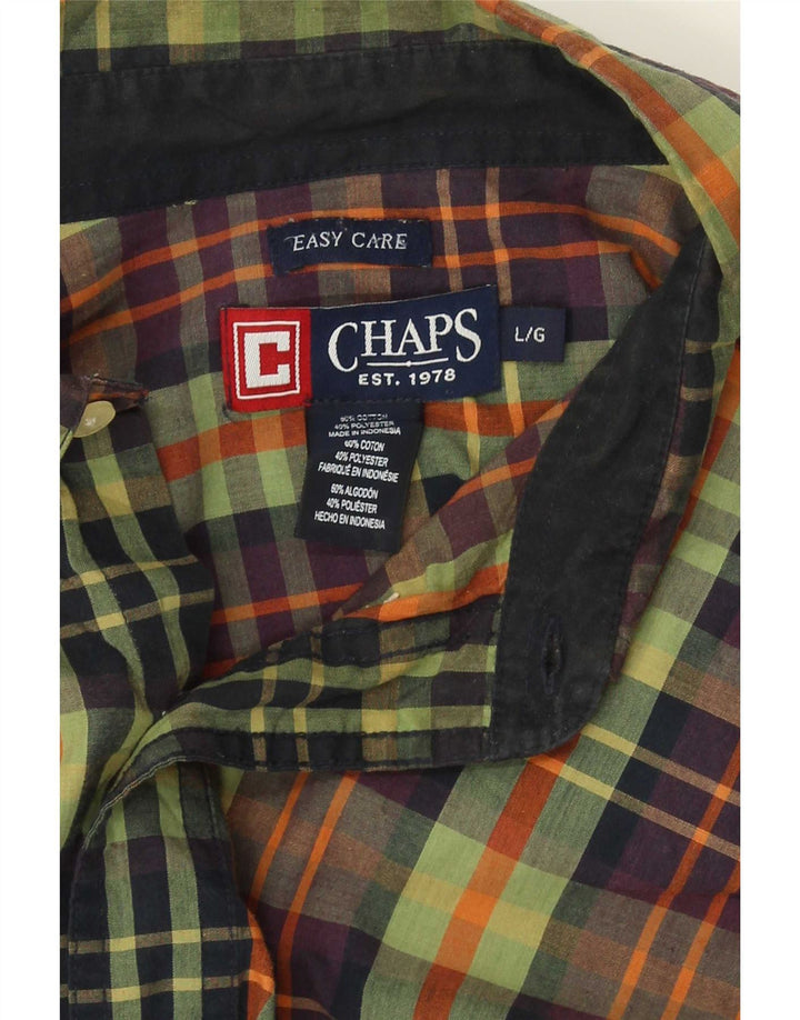 Koszula męska Chaps Easy Care, duża, bawełniana w zieloną kratkę