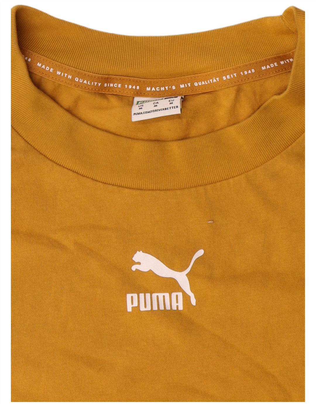 Męska koszulka o luźnym kroju Puma, średnia żółta bawełna