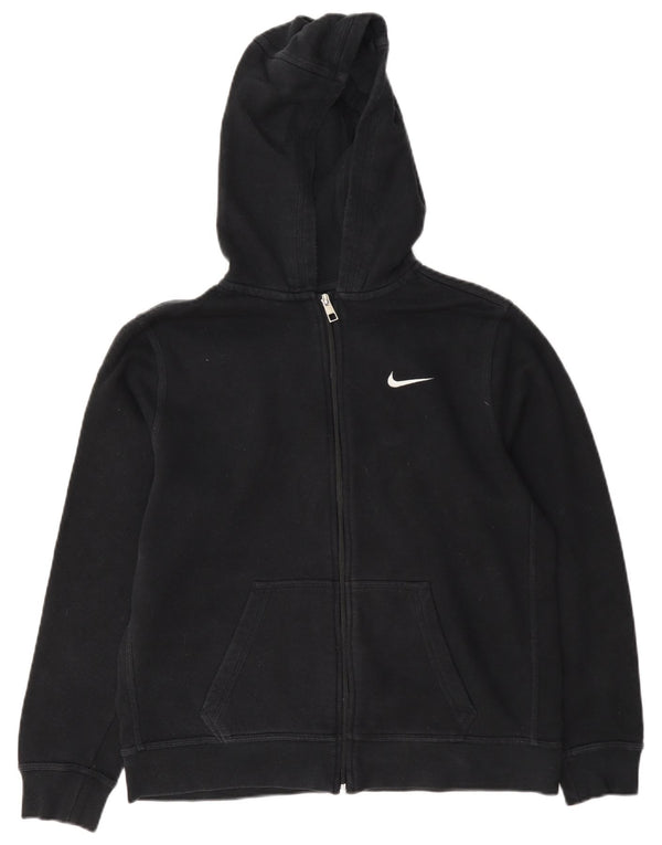 Chłopięcy sweter z kapturem i zamkiem Nike, 13-14 lat, XL, czarna bawełna