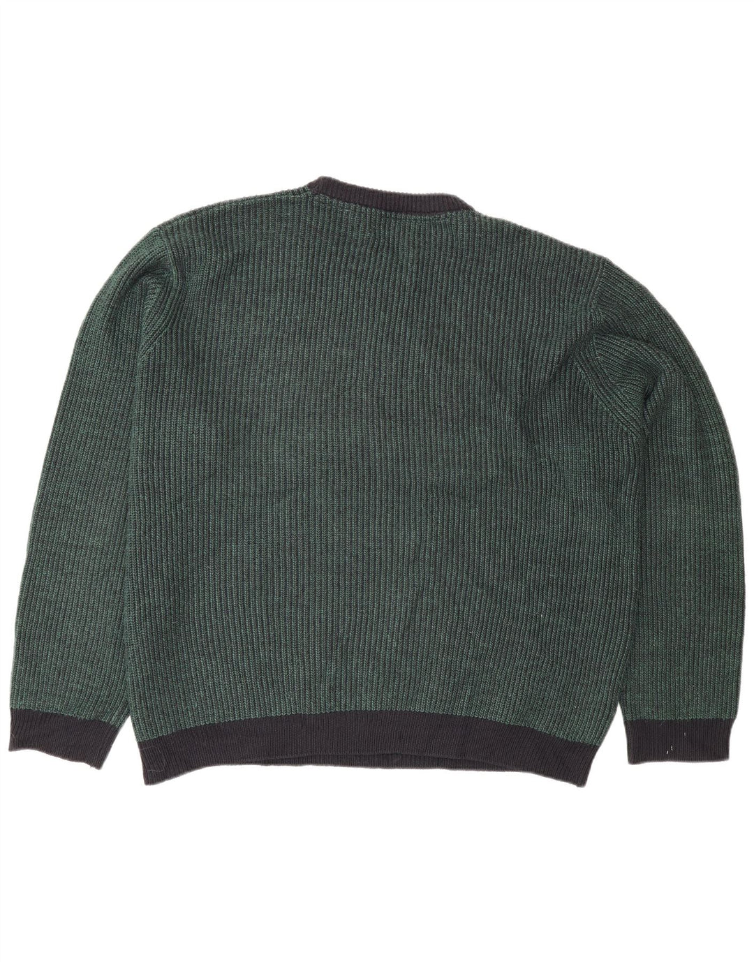 Marks & Spencer Męski sweter z okrągłym dekoltem 2XL Zielony akryl