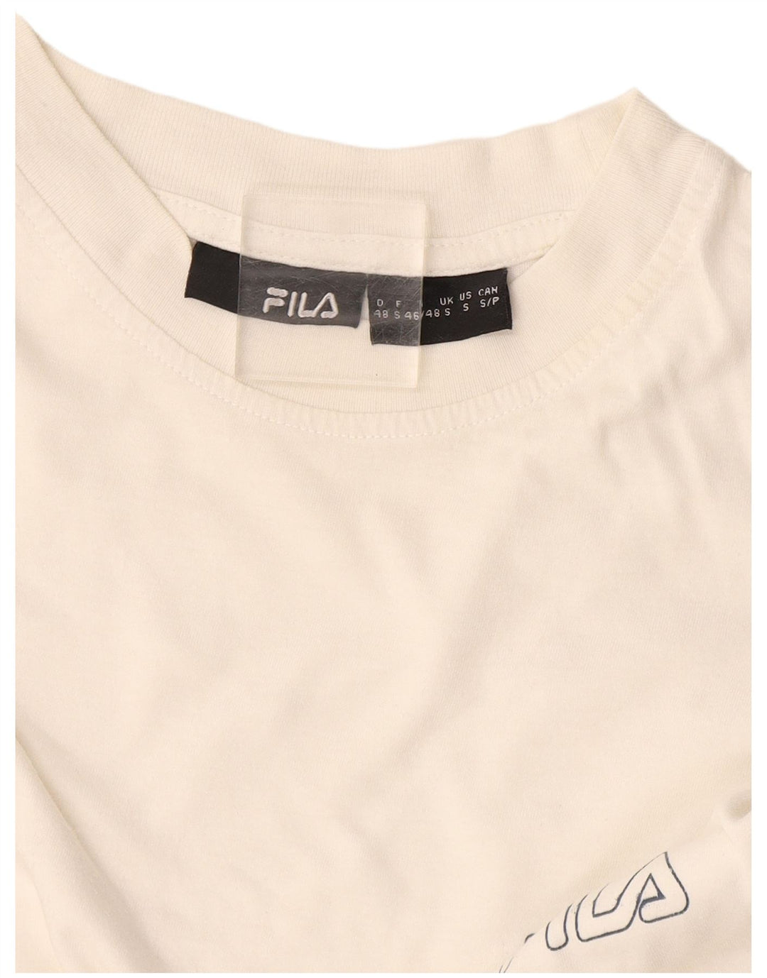 T-shirt męski Fila, mały, w kolorze złamanej bieli