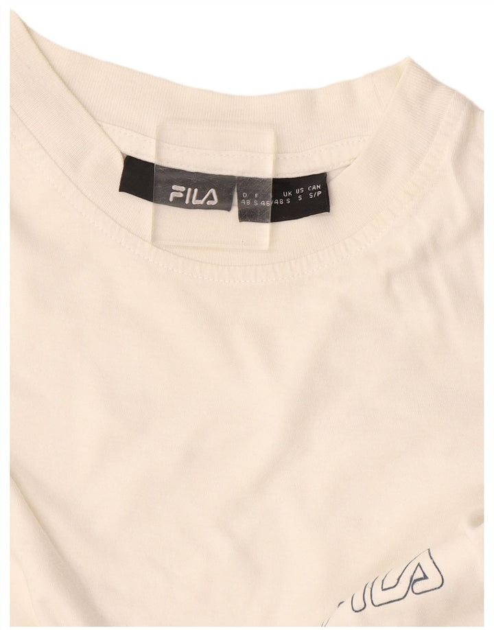 T-shirt męski Fila, mały, w kolorze złamanej bieli