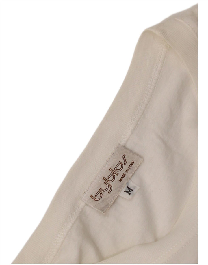 Byblos Damska koszulka z grafiką Top UK 14 Średnia biel