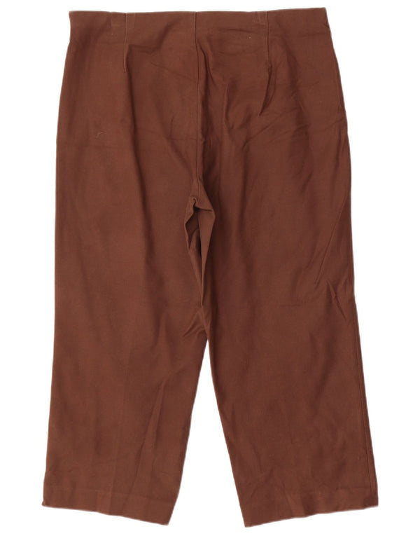 Spodnie damskie EDDIE BAUER Straight Capri US 10 Large W34 L22 Brown