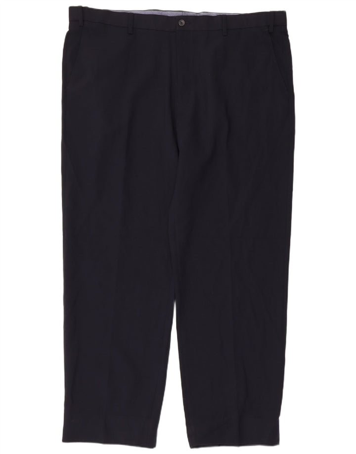 Męskie spodnie typu chino Regular Marks & Spencer W42 L30 Granatowy poliester