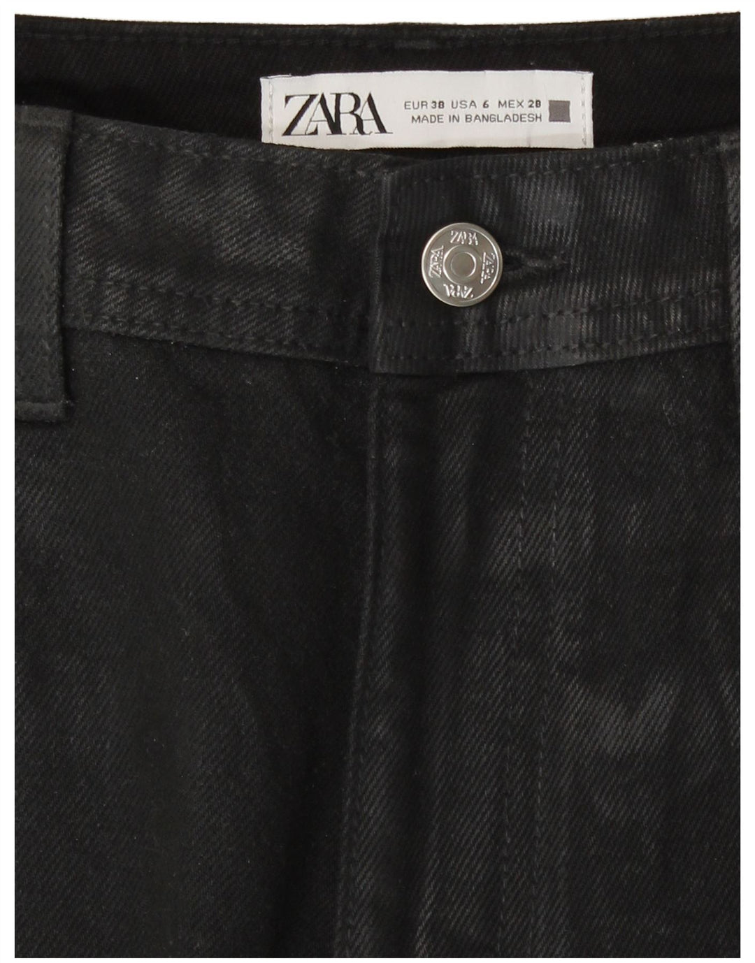 Damskie jeansy zwężane Zara EU 38 Small W28 L28 Czarne
