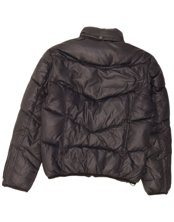 Wyściełana kurtka męska z kapturem Diesel UK 44 2XL Czarny nylon